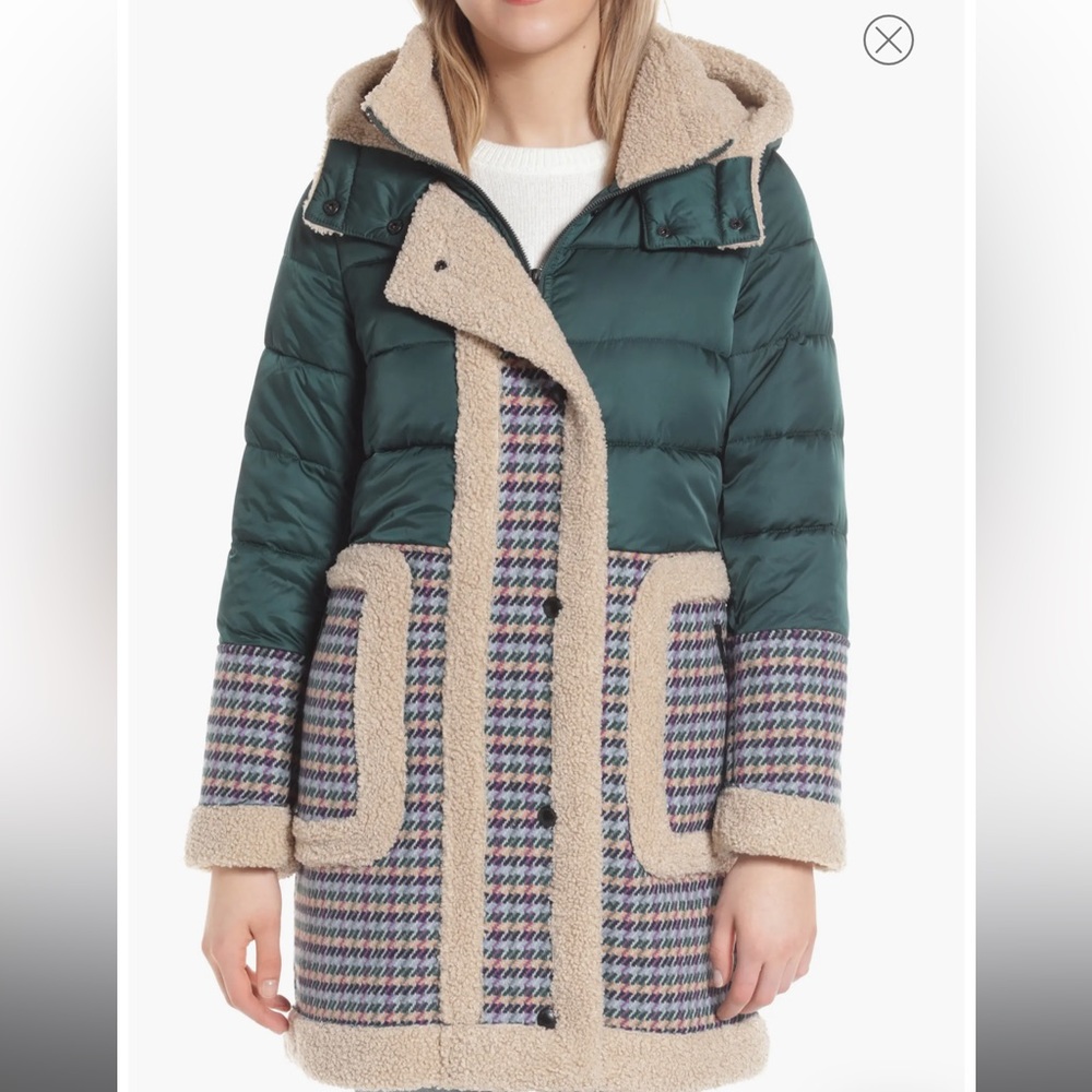 Sam Edelman Mixed Media puffer coat